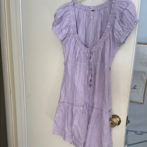 Free People Lilac Button-Front mini dress - Picture 3 of 3